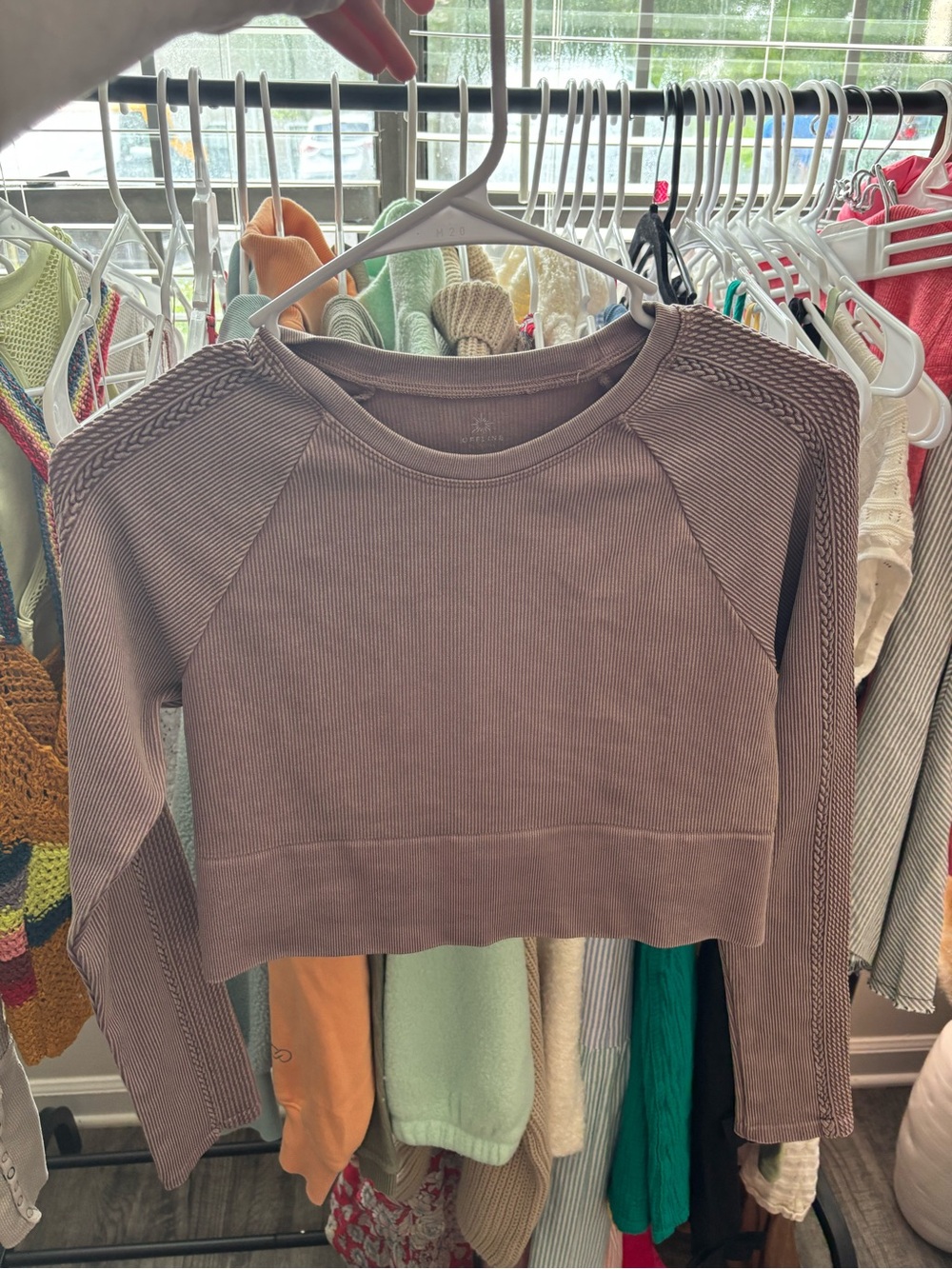 Aerie Ribbed Long Sleeve Athletic Top